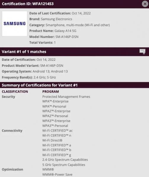 Samsung Galaxy A14 5G выйдет с Android 13 на борту в ближайшее время