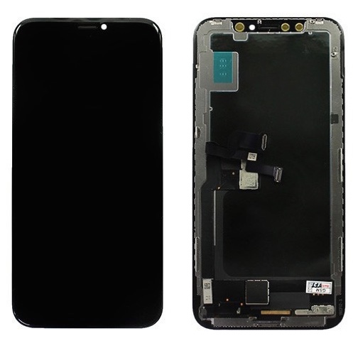 Дисплей / Экран Apple iPhone X — Копия (Черный) вид спереди и сзади