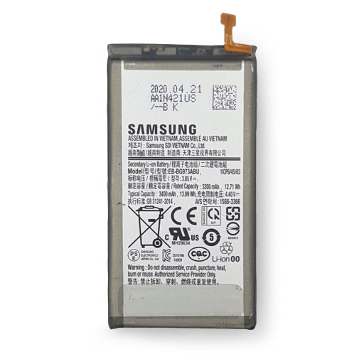 Аккумулятор Samsung Galaxy S10 (G973) снятый сторона 1