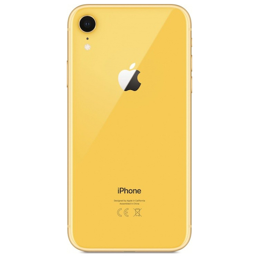 Apple iPhone XR Задняя крышка (стекло) желтая