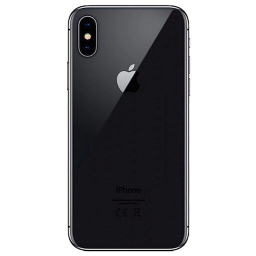 Apple iPhone X Задняя крышка (стекло) черный