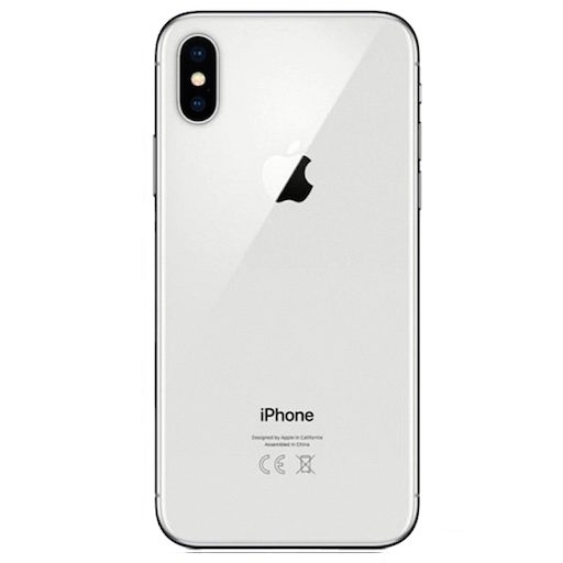 Apple iPhone X Задняя крышка (стекло) серебро