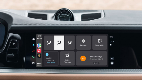 Владельцы Porsche смогут управлять климат-контролем и подсветкой авто через CarPlay0