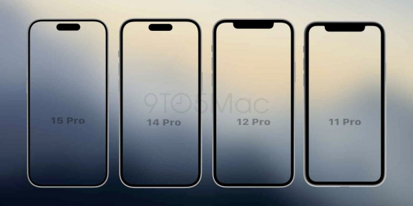 Появилось наглядное сравнение уменьшенных рамок iPhone 15 Pro с iPhone 14 Pro3