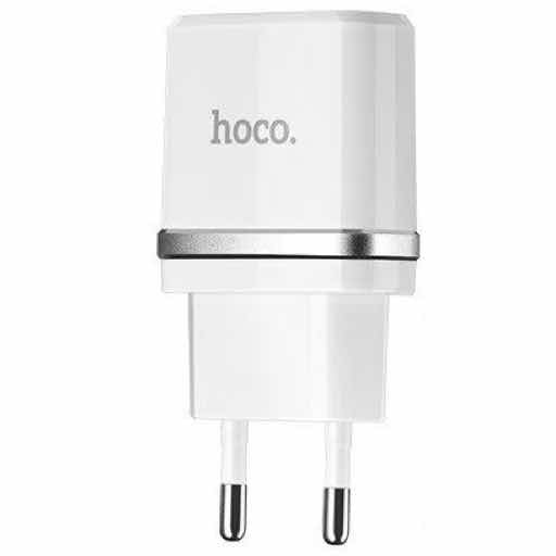 Сетевое зарядное устройство / Блок питания Hoco C12 Smart на 2 входа USB 12W фото 1