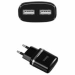 Сетевое зарядное устройство / Блок питания Hoco C12 Smart на 2 входа USB 12W фото 5