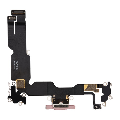 Apple iPhone 15 Plus Шлейф с системным разъемом розовый сторона 2